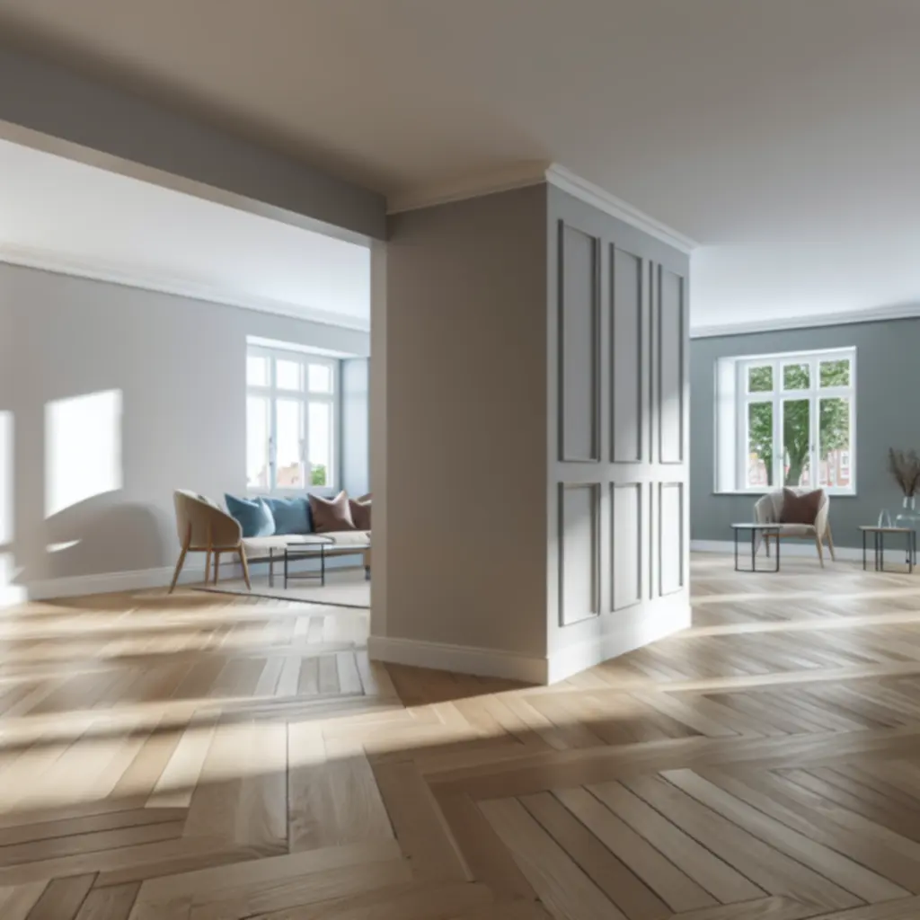 Completed open-plan living space created by TRF CONSTRUCTION LTD