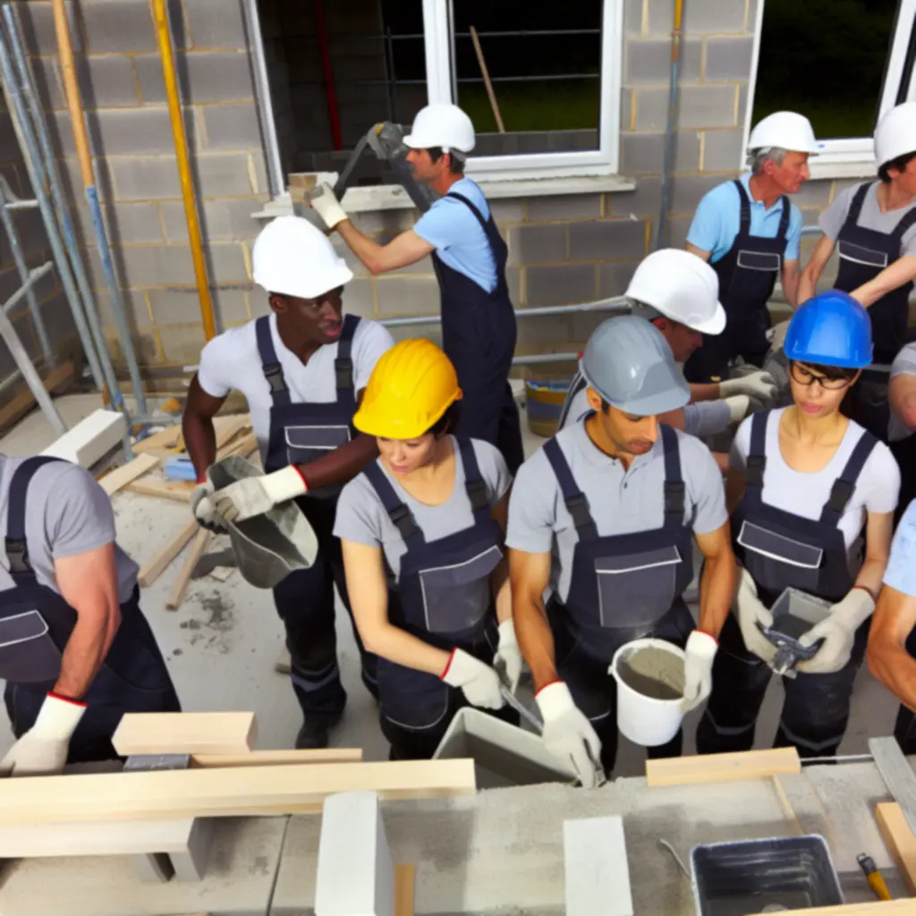 Skilled builders from TRF CONSTRUCTION LTD working on a domestic building project
