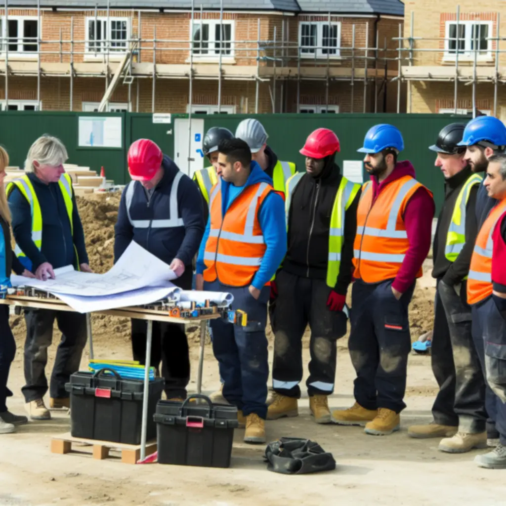 TRF CONSTRUCTION LTD team working together on a residential building project